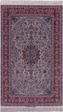 Isfahan Authentic Persian Hand Knotted Wool & Silk Area Rug - 5' 1" X 8' 0" - Golden Nile