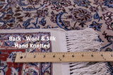 Isfahan Authentic Persian Hand Knotted Wool & Silk Area Rug - 5' 1" X 8' 0" - Golden Nile