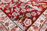 Ivory Isfahan Authentic Persian Hand Knotted Wool & Silk Area Rug - 5' 1" X 7' 11" - Golden Nile