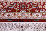 Ivory Isfahan Authentic Persian Hand Knotted Wool & Silk Area Rug - 5' 1" X 7' 11" - Golden Nile