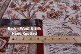 Ivory Isfahan Authentic Persian Hand Knotted Wool & Silk Area Rug - 5' 1" X 7' 11" - Golden Nile