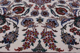 Ivory Isfahan Authentic Persian Hand Knotted Wool & Silk Area Rug - 5' 3" X 7' 10" - Golden Nile