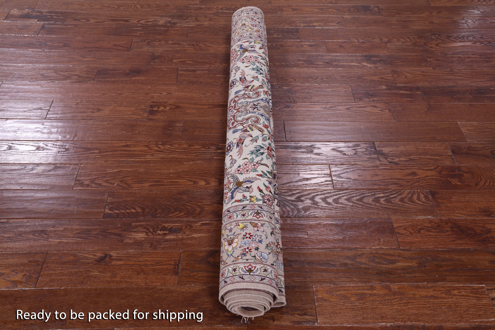 Ivory Isfahan Authentic Persian Hand Knotted Wool & Silk Area Rug - 5' 3" X 7' 10" - Golden Nile