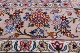 Ivory Isfahan Authentic Persian Hand Knotted Wool & Silk Area Rug - 5' 3" X 7' 10" - Golden Nile