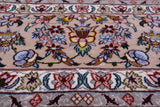 Ivory Isfahan Authentic Persian Hand Knotted Wool & Silk Area Rug - 5' 3" X 7' 10" - Golden Nile