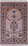 Ivory Isfahan Authentic Persian Hand Knotted Wool & Silk Area Rug - 5' 2" X 7' 11" - Golden Nile