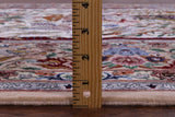 Ivory Isfahan Authentic Persian Hand Knotted Wool & Silk Area Rug - 5' 1" X 7' 7" - Golden Nile