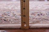 Ivory Isfahan Authentic Persian Hand Knotted Wool & Silk Area Rug - 5' 3" X 7' 8" - Golden Nile