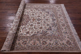 Ivory Isfahan Authentic Persian Hand Knotted Wool & Silk Area Rug - 5' 3" X 7' 8" - Golden Nile