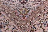 Ivory Isfahan Authentic Persian Hand Knotted Wool & Silk Area Rug - 5' 3" X 7' 8" - Golden Nile