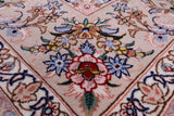 Ivory Isfahan Authentic Persian Hand Knotted Wool & Silk Area Rug - 5' 1" X 7' 9" - Golden Nile