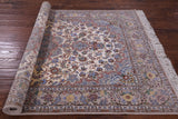 Isfahan Authentic Persian Hand Knotted Wool & Silk Area Rug - 4' 11" X 8' 2" - Golden Nile
