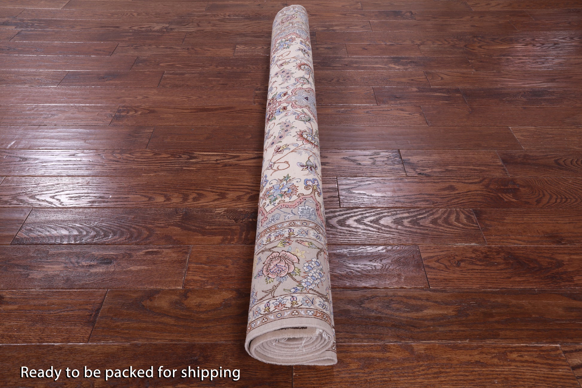 Isfahan Authentic Persian Hand Knotted Wool & Silk Area Rug - 4' 11" X 8' 2" - Golden Nile