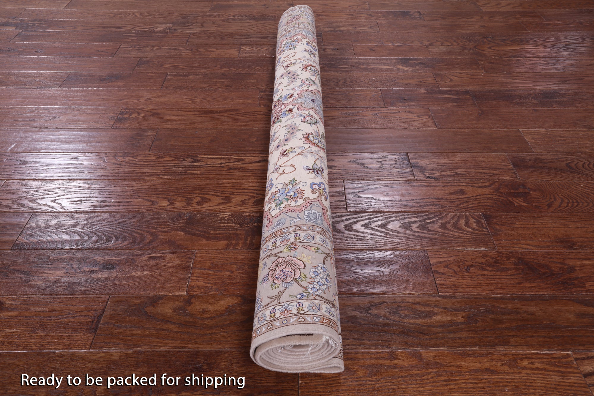 Isfahan Authentic Persian Hand Knotted Wool & Silk Area Rug - 4' 11" X 8' 2" - Golden Nile