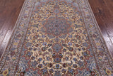 Isfahan Authentic Persian Hand Knotted Wool & Silk Area Rug - 4' 11" X 8' 2" - Golden Nile