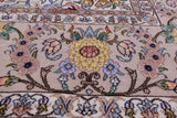 Isfahan Authentic Persian Hand Knotted Wool & Silk Area Rug - 4' 11" X 8' 2" - Golden Nile