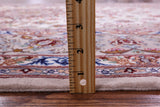 Ivory Isfahan Authentic Persian Hand Knotted Wool & Silk Area Rug - 5' 2" X 7' 8" - Golden Nile