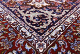 Ivory Handmade Authentic Signed Isfahan Wool & Silk Persian Rug - 5' 3" X 7' 10" - Golden Nile