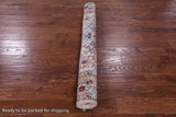 Ivory Isfahan Authentic Persian Hand Knotted Wool & Silk Area Rug - 5' 1" X 7' 4" - Golden Nile