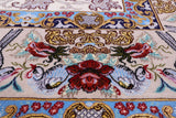 Ivory Isfahan Authentic Persian Hand Knotted Wool & Silk Area Rug - 5' 1" X 7' 4" - Golden Nile