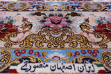 Ivory Isfahan Authentic Persian Hand Knotted Wool & Silk Area Rug - 5' 1" X 7' 4" - Golden Nile