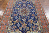 Isfahan Authentic Persian Hand Knotted Wool & Silk Area Rug - 5' 2" X 7' 9" - Golden Nile