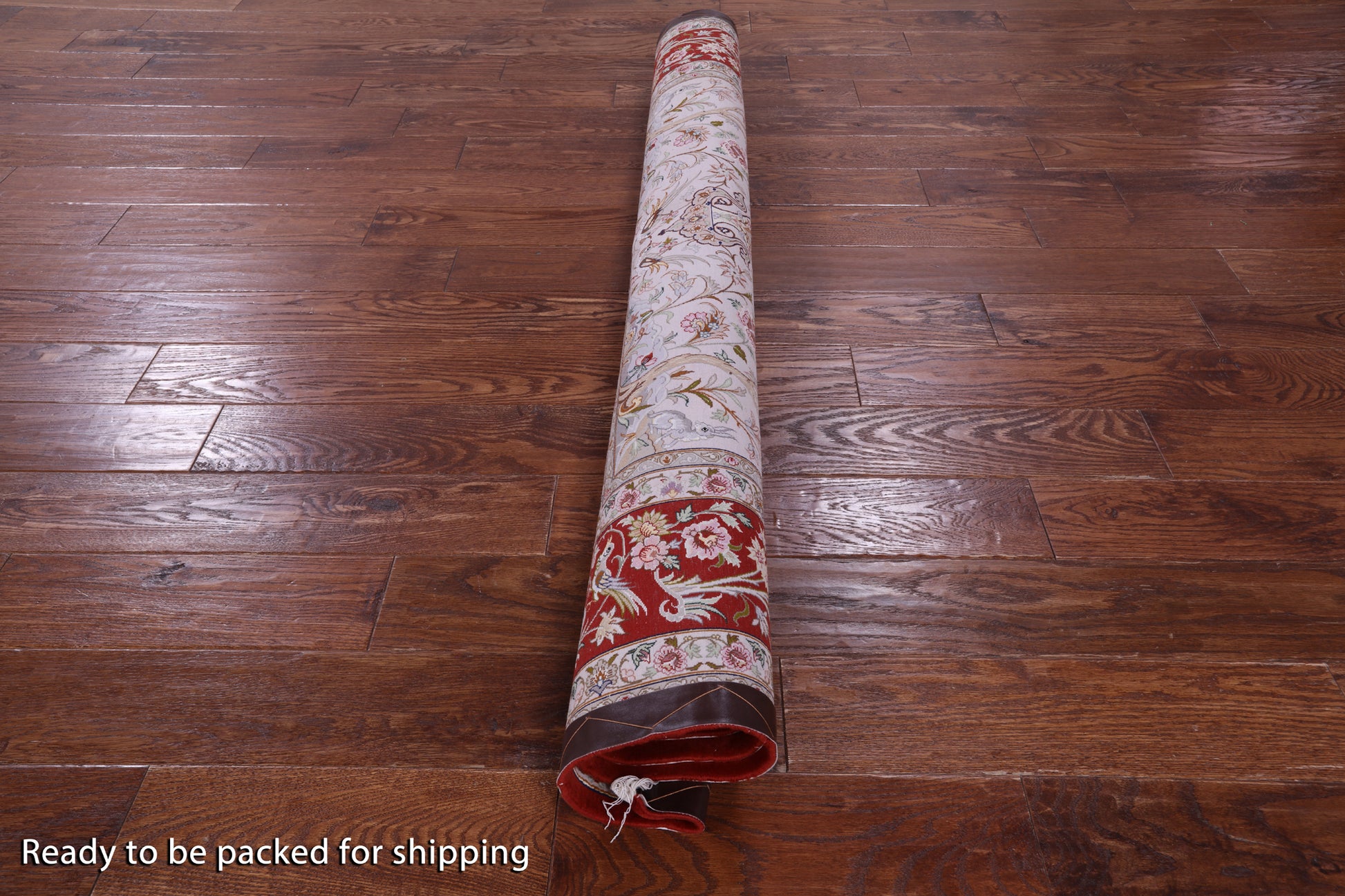 Ivory Isfahan Authentic Persian Hand Knotted Wool & Silk Area Rug - 5' 1" X 7' 9" - Golden Nile