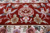 Ivory Isfahan Authentic Persian Hand Knotted Wool & Silk Area Rug - 5' 1" X 7' 9" - Golden Nile