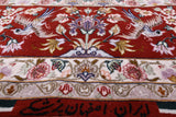 Ivory Isfahan Authentic Persian Hand Knotted Wool & Silk Area Rug - 5' 1" X 7' 9" - Golden Nile