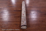 Ivory Isfahan Authentic Persian Hand Knotted Wool & Silk Area Rug - 5' 1" X 8' 1" - Golden Nile