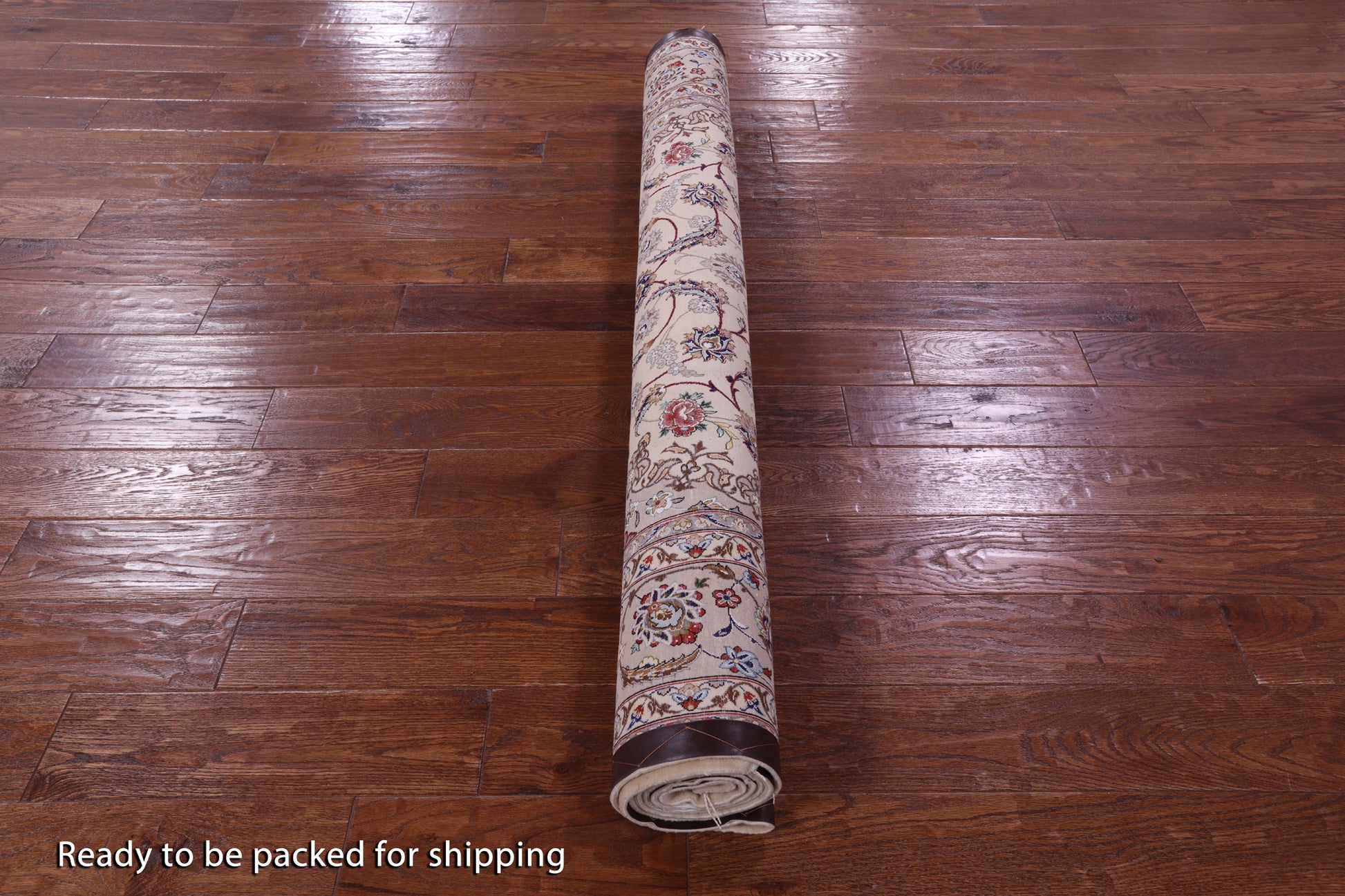 Ivory Isfahan Authentic Persian Hand Knotted Wool & Silk Area Rug - 5' 1" X 8' 1" - Golden Nile
