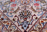 Ivory Isfahan Authentic Persian Hand Knotted Wool & Silk Area Rug - 5' 1" X 8' 1" - Golden Nile