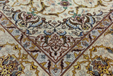 Authentic Isfahan Signed Wool & Silk Persian Rug 3' 8" X 5' 1" - Golden Nile