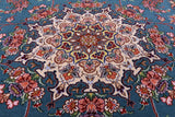 Signed Isfahan Authentic Persian Hand Knotted Wool & Silk Area Rug - 4' 11" X 7' 5" - Golden Nile