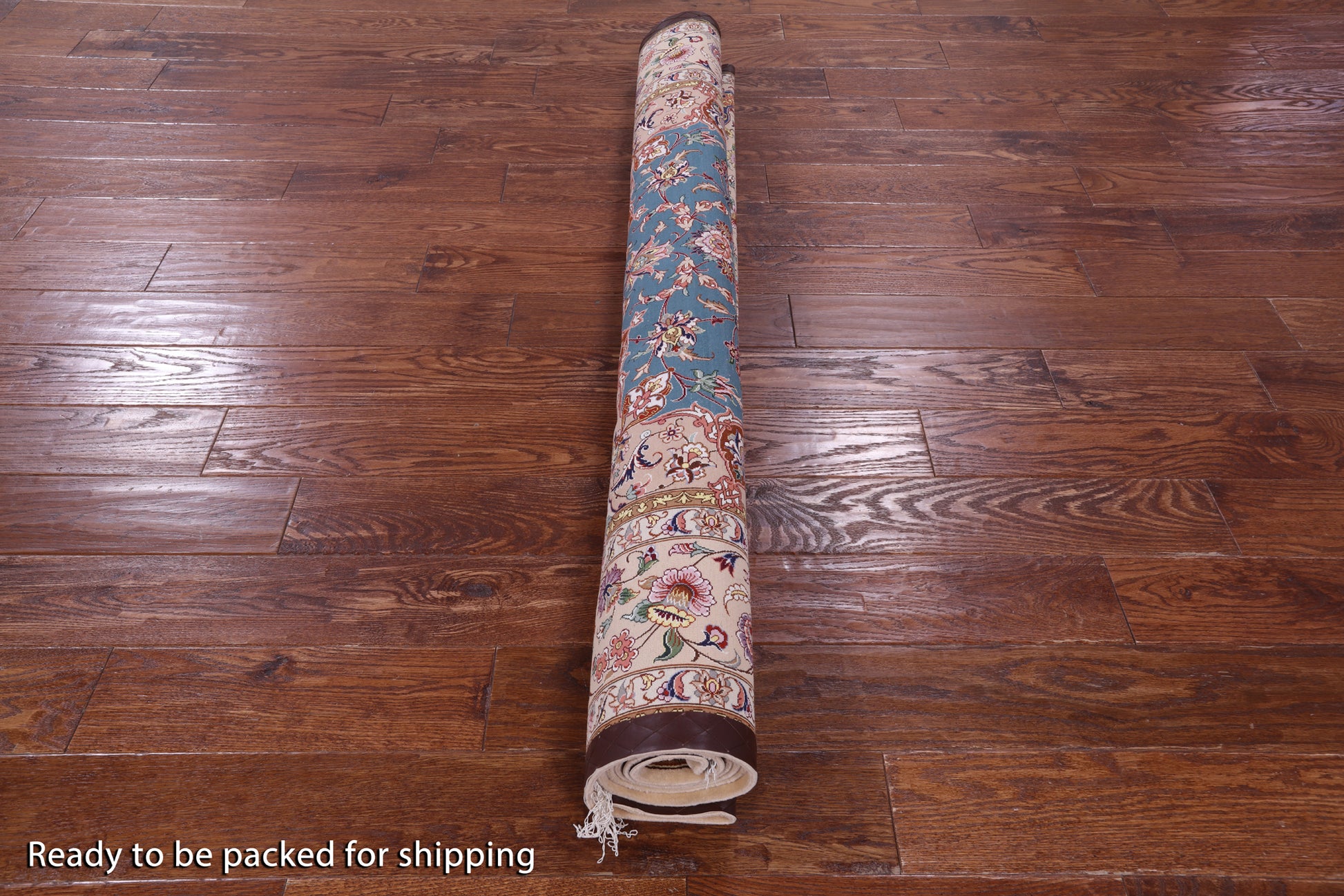 Signed Isfahan Authentic Persian Hand Knotted Wool & Silk Area Rug - 4' 11" X 7' 5" - Golden Nile