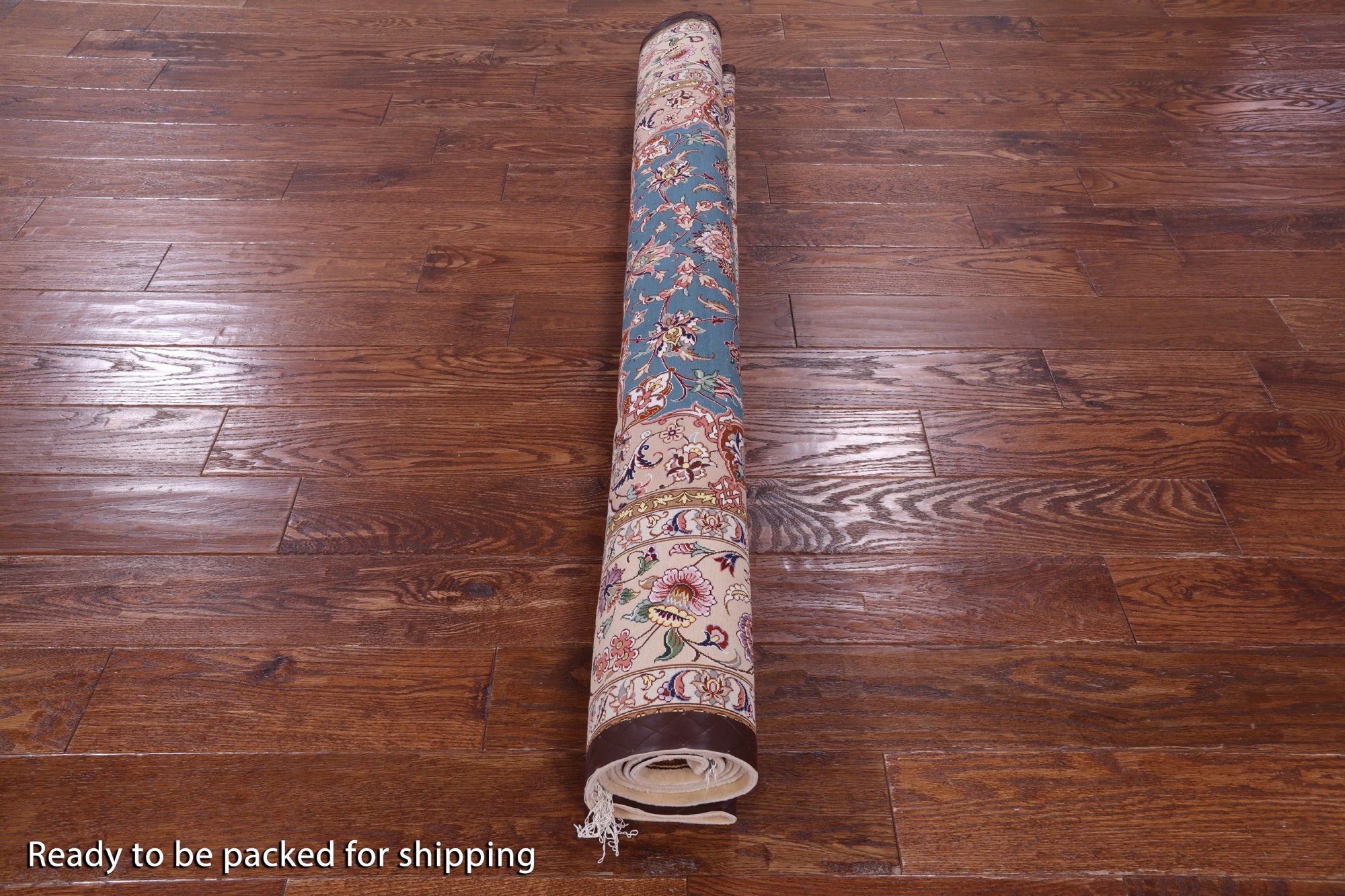 Signed Isfahan Authentic Persian Hand Knotted Wool & Silk Area Rug - 4' 11" X 7' 5" - Golden Nile