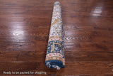 Blue Signed Isfahan Authentic Persian Hand Knotted Wool & Silk Area Rug - 5' 0" X 7' 7" - Golden Nile