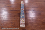 Blue Signed Isfahan Authentic Persian Hand Knotted Wool & Silk Area Rug - 5' 1" X 8' 0" - Golden Nile