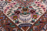 Blue Signed Isfahan Authentic Persian Hand Knotted Wool & Silk Area Rug - 5' 1" X 8' 0" - Golden Nile