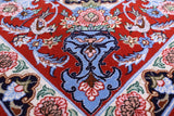 Ivory Signed Isfahan Authentic Persian Hand Knotted Wool & Silk Area Rug - 5' 1" X 7' 10" - Golden Nile