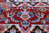 Ivory Signed Isfahan Authentic Persian Hand Knotted Wool & Silk Area Rug - 5' 1" X 7' 10" - Golden Nile