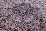 Signed Isfahan Authentic Persian Hand Knotted Wool & Silk Area Rug - 5' 2" X 7' 9" - Golden Nile