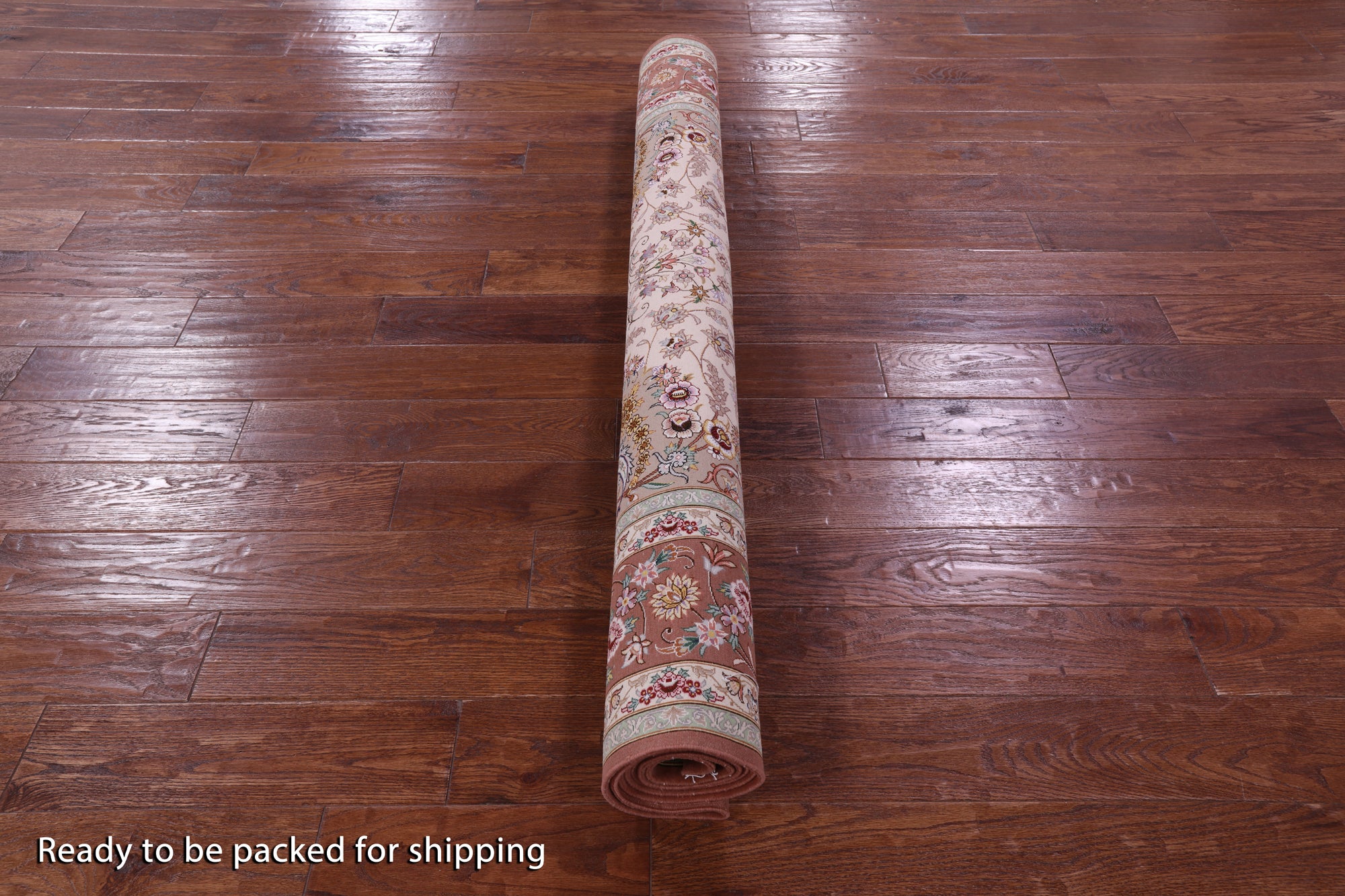 Ivory Signed Isfahan Authentic Persian Hand Knotted Wool & Silk Area Rug - 5' 1" X 7' 7" - Golden Nile