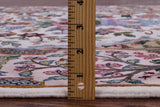 Ivory Signed Isfahan Authentic Persian Hand Knotted Wool & Silk Area Rug - 3' 9" X 5' 7" - Golden Nile