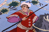 Signed Isfahan Authentic Persian Hunting Scene Hand Knotted Wool & Silk Area Rug - 4' 2" X 6' 8" - Golden Nile