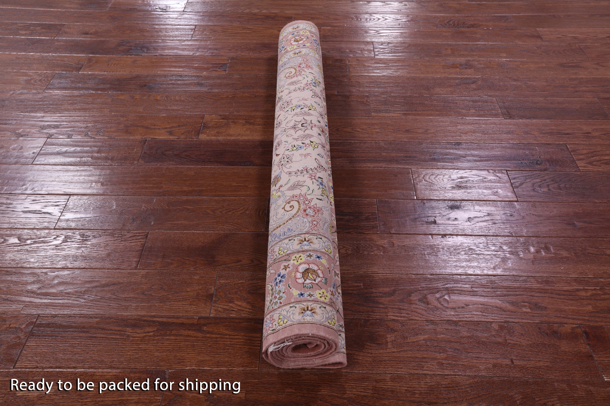Ivory Signed Isfahan Authentic Persian Hand Knotted Wool & Silk Area Rug - 4' 3" X 6' 8" - Golden Nile