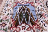 Signed Isfahan Authentic Persian Hunting Scene Hand Knotted Wool & Silk Area Rug - 4' 3" X 6' 6" - Golden Nile