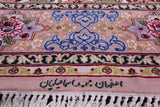 Signed Isfahan Authentic Persian Hunting Scene Hand Knotted Wool & Silk Area Rug - 4' 2" X 6' 9" - Golden Nile