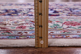 Blue Signed Isfahan Authentic Persian Hand Knotted Wool & Silk Area Rug - 4' 10" X 7' 7" - Golden Nile