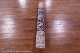 Blue Signed Isfahan Authentic Persian Hand Knotted Wool & Silk Area Rug - 4' 10" X 7' 7" - Golden Nile